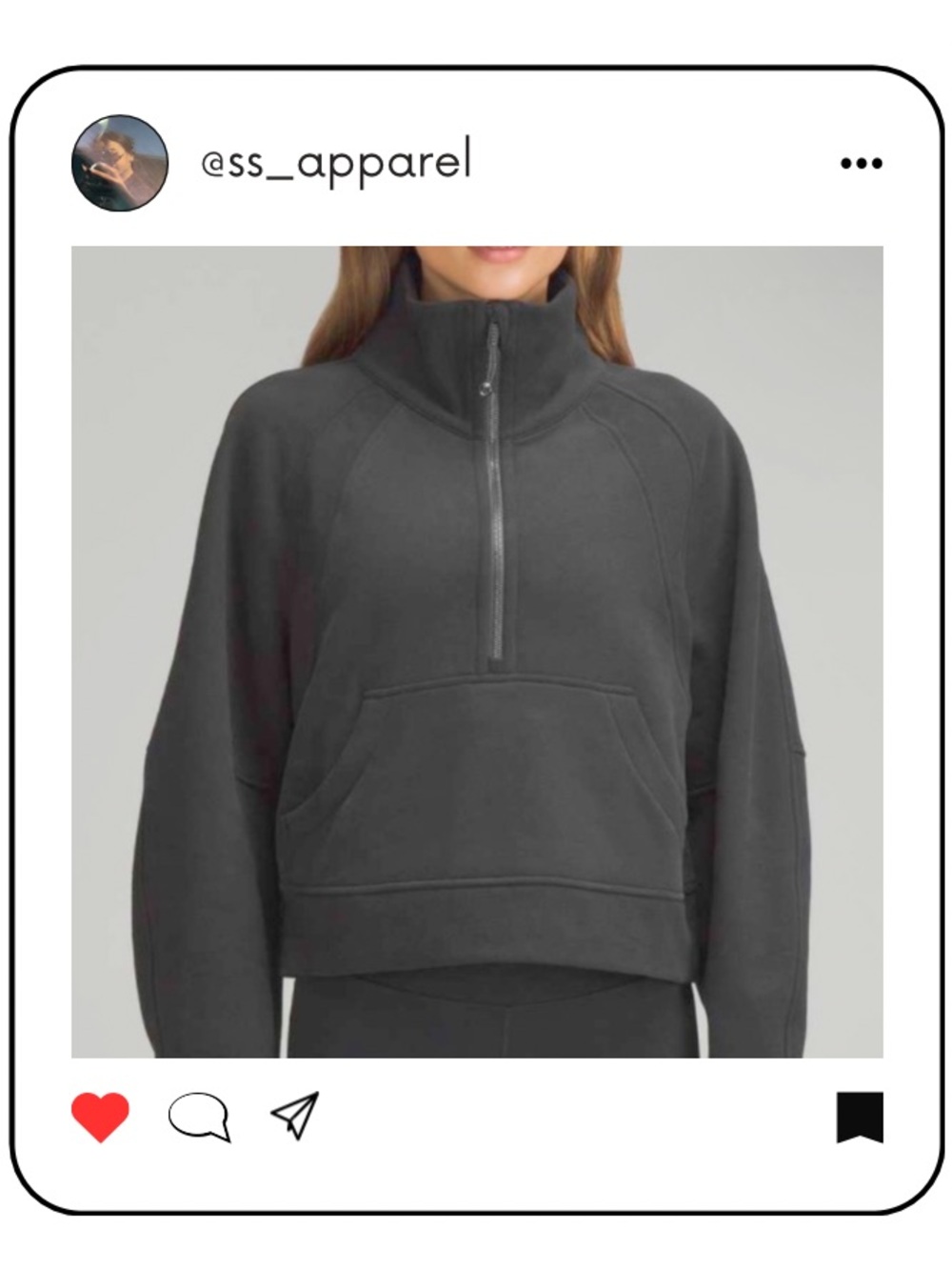 Lululemon Scuba Oversized Funnel-Neck Half Zip Black